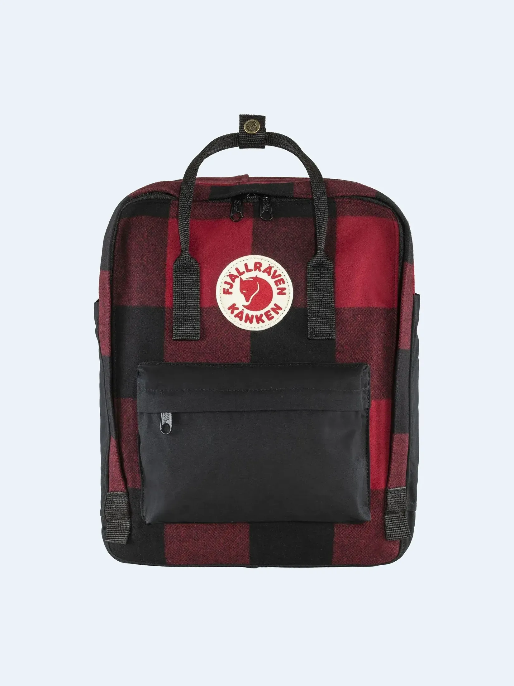 mochila_kanken_re_wool_roja_negra_frontal